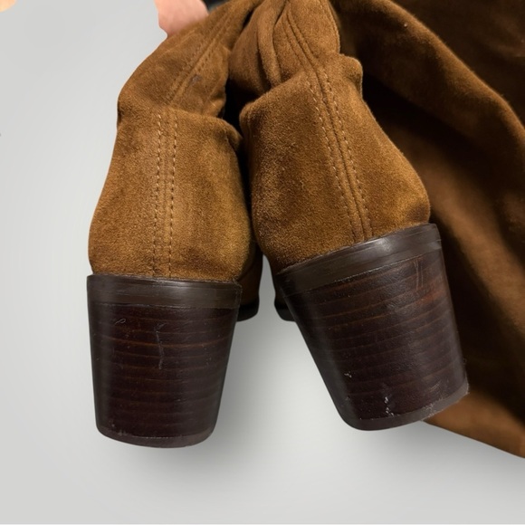 Stuart Weitzman Brown Suede Over The Knee Tie Tall Boot Size 8.5 - Picture 4 of 9